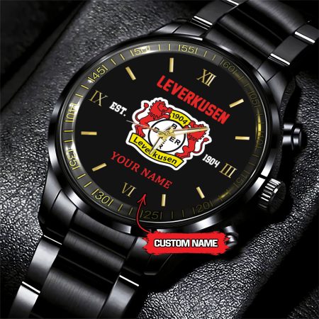 Bayer 04 Leverkusen Bundesliga New Personalized Black Stainless Steel Watch Gifts For Fans