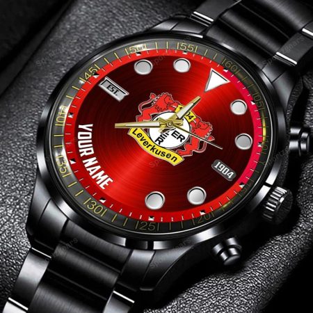 Bayer Leverkusen Bundesliga Personalized New Black Hand Watch Gift For Fans