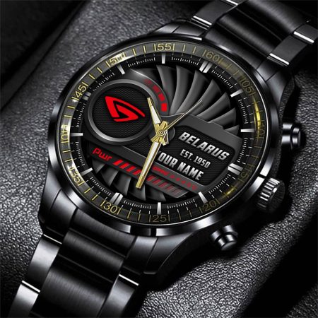 Belarus Tractor Personlazied Black Fashion Hand Watch Gifts For Dad