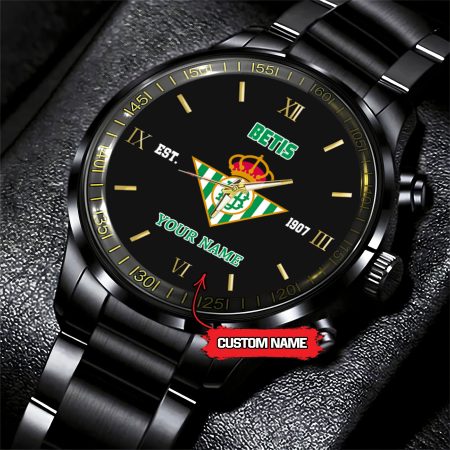 Betis LaLiga Personalized Black Hand Watch Gifts For Fan Club