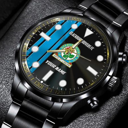 Blackburn Rovers FC Personalized New Black Hand Watch Gift For Fans