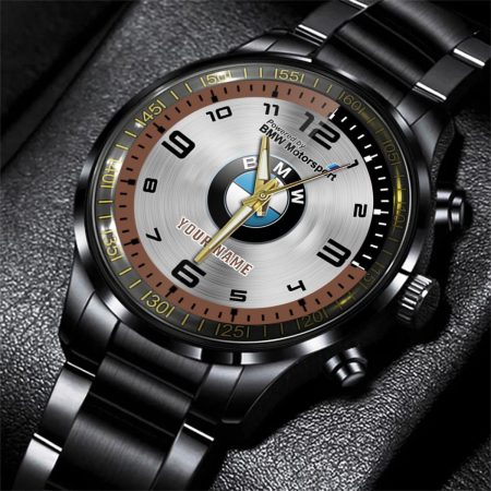 BMW Motorsport Car Personalized Black Stainless Steel Hand Watch For Fan