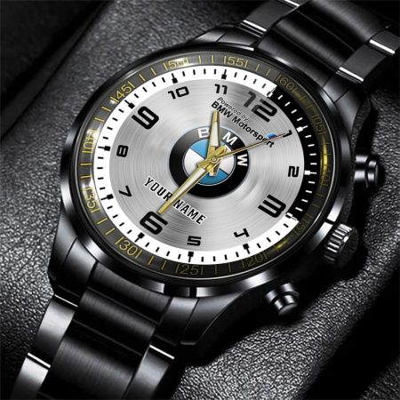 BMW Motorsport Car Personalized Black Stainless Steel Hand Watch For Fan