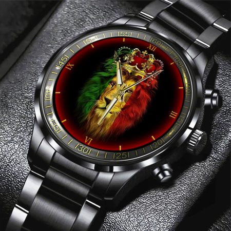 Bob Marley Music Black Stainless Steel Watch Gift For Fan