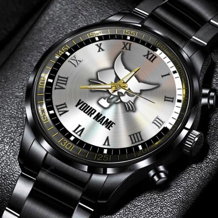 Bobcat Tractor Personalized Black Hand Watch Gift For Fans
