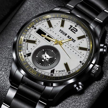 Bobcat Tractor Personalized Black Hand Watch Gift For Fans
