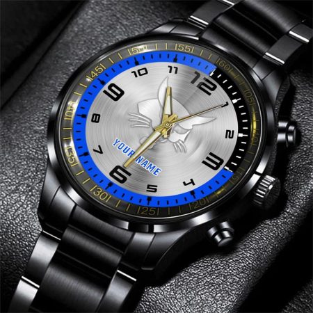 Bobcat Tractor Personalized Black Stainless Steel Hand Watch For Fan