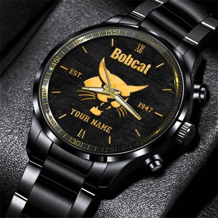 Bobcat Tractor Personlazied Black Fashion Hand Watch Gifts For Dad