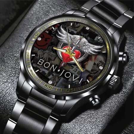 Bon Jovi Music Black Stainless Steel Watch Gift For Fan