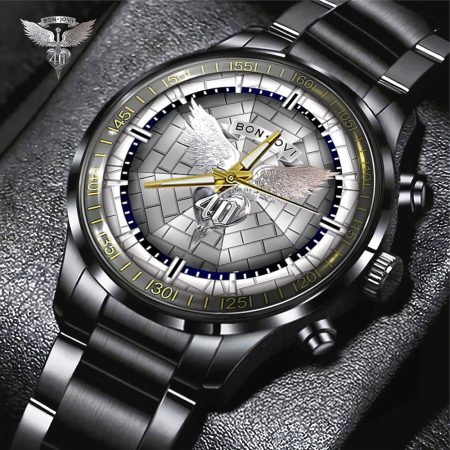 Bon Jovi Music Black Stainless Steel Watch Gift For Fan