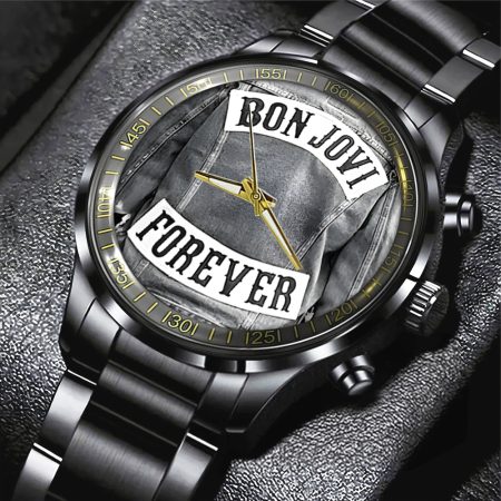 Bon Jovi Music Black Stainless Steel Watch Gift For Fan