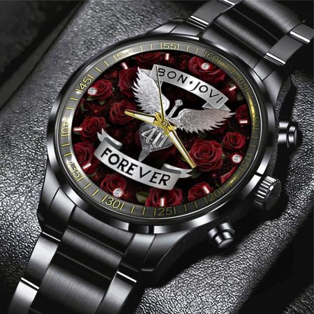 Bon Jovi Music Black Stainless Steel Watch Gift For Fan