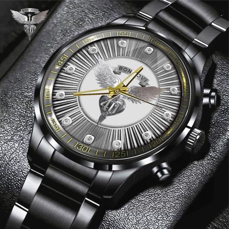 Bon Jovi Music Black Stainless Steel Watch Gift For Fan