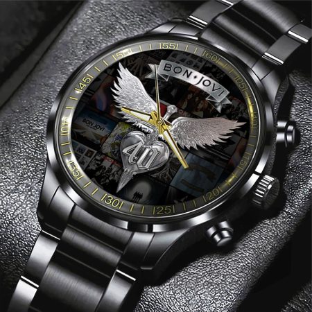 Bon Jovi Music Black Stainless Steel Watch Gift For Fan