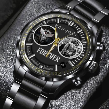 Bon Jovi Music Black Stainless Steel Watch Gift For Fan