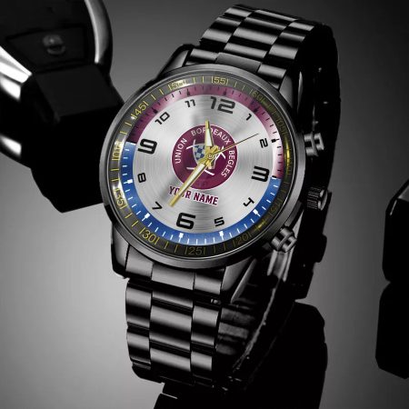 Bordeaux Bègles Top 14 New Personalized Black Hand Watch Gifts For Fans