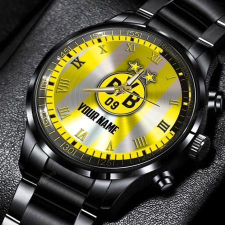 Borussia Dortmund Bundesliga Personalized New Black Hand Watch Gift For Fans