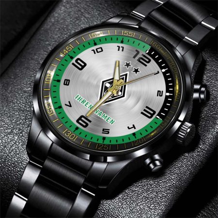 Borussia Monchengladbach Bundesliga Personalized Black Stainless Steel Hand Watch For Fan