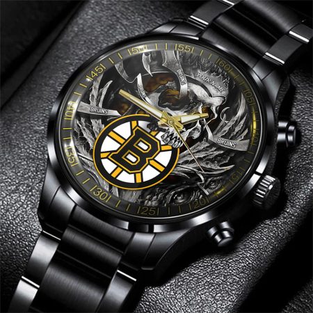 Boston Bruins NHL Skull Personalized Hand Watch Gift For Fans