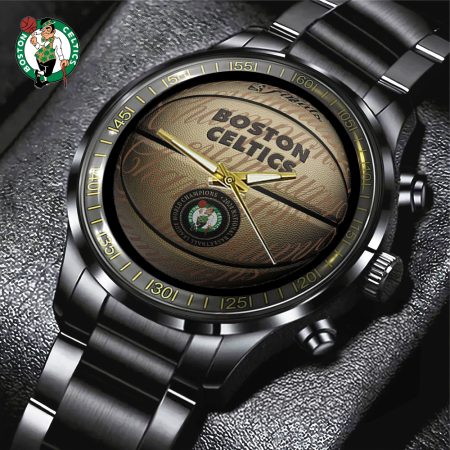 Boston Celtics MLS Black Stainless Steel Watch Gift For Fan