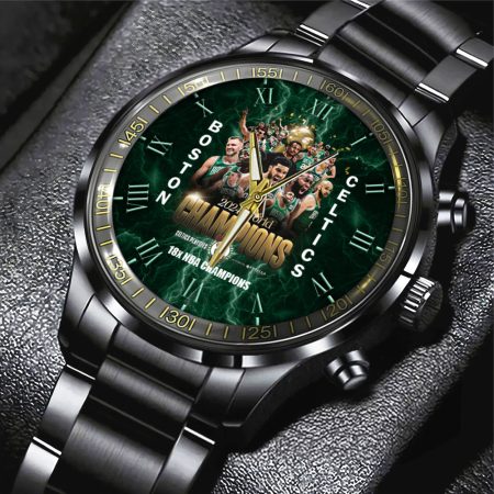 Boston Celtics MLS Black Stainless Steel Watch Gift For Fan