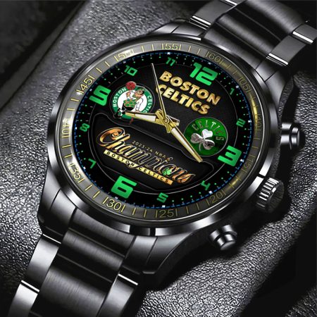 Boston Celtics MLS Black Stainless Steel Watch Gift For Fan