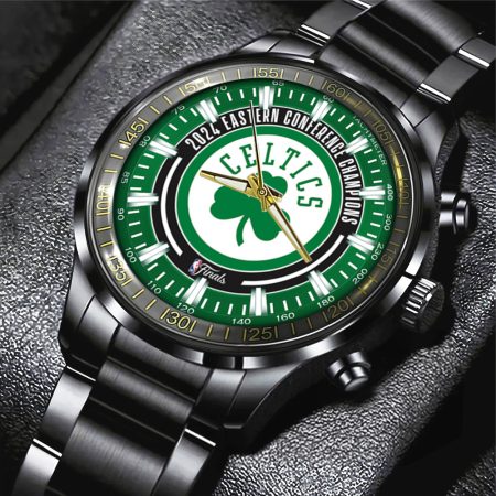 Boston Celtics MLS Black Stainless Steel Watch Gift For Fan