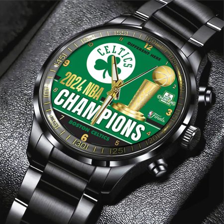 Boston Celtics MLS Black Stainless Steel Watch Gift For Fan