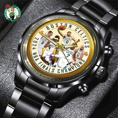 Boston Celtics MLS Black Stainless Steel Watch Gift For Fan