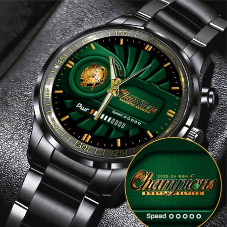 Boston Celtics MLS Black Stainless Steel Watch Gift For Fan