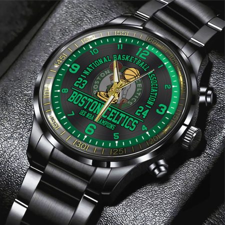 Boston Celtics MLS Black Stainless Steel Watch Gift For Fan