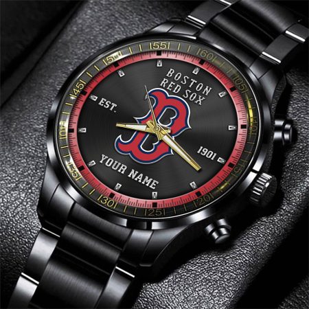 Boston Red Sox MLB Personalized Black Style Hand Watch Gifts For Fan