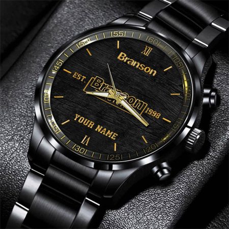 Branson Tractor Personlazied Black Fashion Hand Watch Gifts For Dad