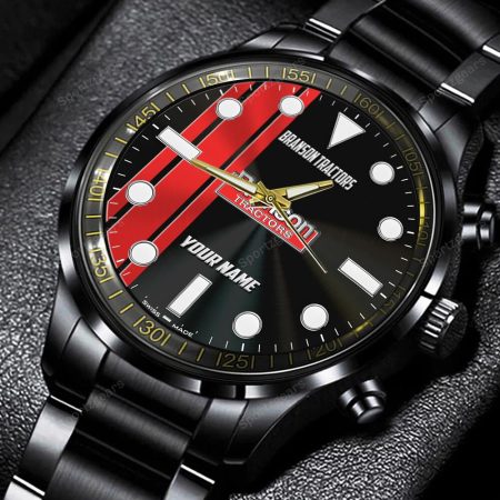 Branson Tractors Personalized Black Hand Watch Gift For Fans