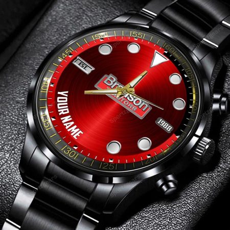 Branson Tractors Personalized Black Hand Watch Gift For Fans