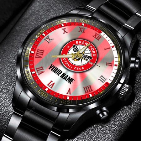 Brentford EPL Personalized New Black Hand Watch Gift For Fans