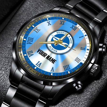 Brighton and Hove Albion EPL Personalized New Black Hand Watch Gift For Fans