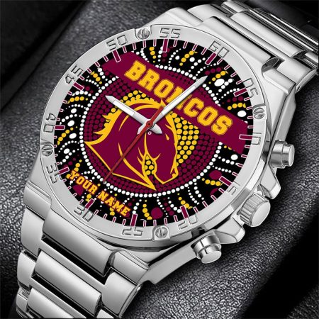 Brisbane Broncos NRL Mode Personalized Watch Men Gift For Fans
