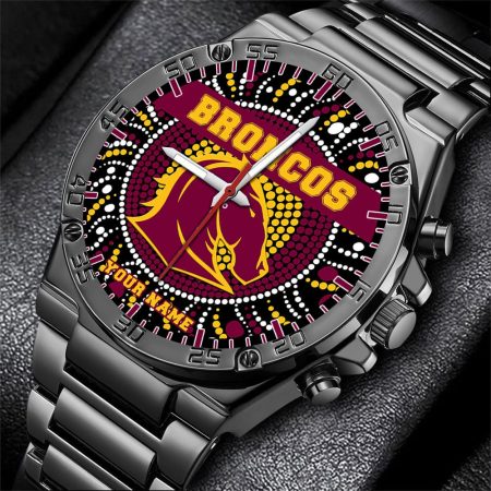 Brisbane Broncos NRL Mode Personalized Watch Men Gift For Fans