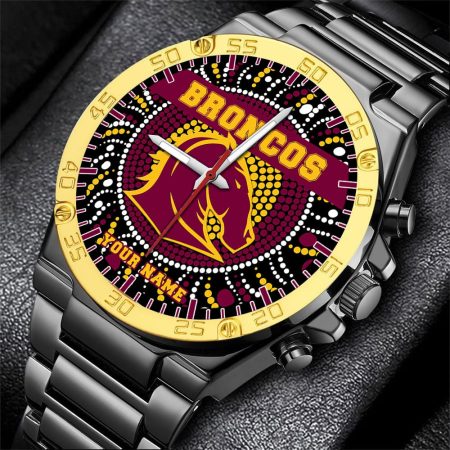 Brisbane Broncos NRL Mode Personalized Watch Men Gift For Fans