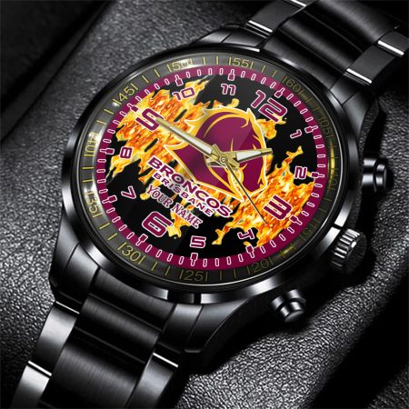 Brisbane Broncos NRL Personalized 3D Men Hand Watch Gift For Fans For Father For Fan