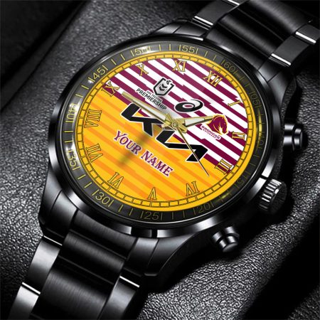 Brisbane Broncos NRL Personalized Style 3D Men Hand Watch Gift For Fans