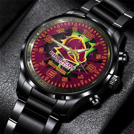Brisbane Broncos NRL Personalized Style 3D Men Hand Watch Gift For Fans