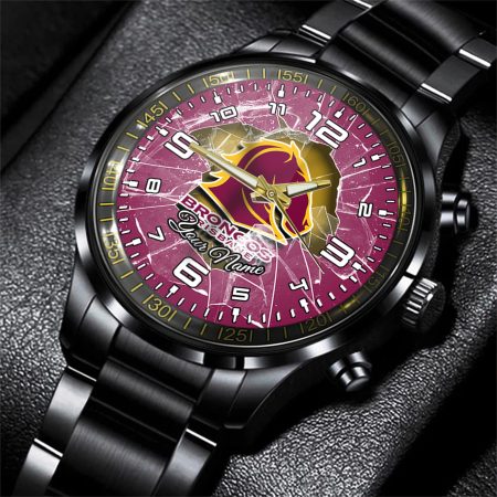 Brisbane Broncos NRL Personalized Style 3D Men Hand Watch Gift For Fans