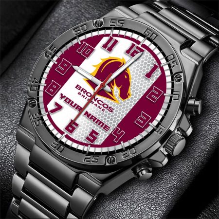 Brisbane Broncos NRL Personalized Watch Of Wrist Of Men Gift For Fans