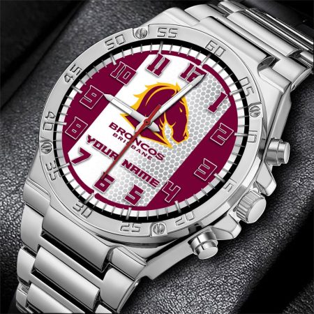 Brisbane Broncos NRL Personalized Watch Of Wrist Of Men Gift For Fans