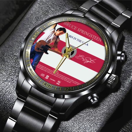 Bruce Springsteen Music Black Stainless Steel Watch Gift For Fan