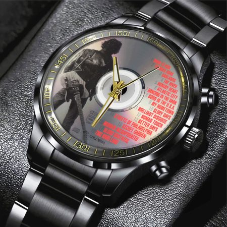Bruce Springsteen Music Black Stainless Steel Watch Gift For Fan