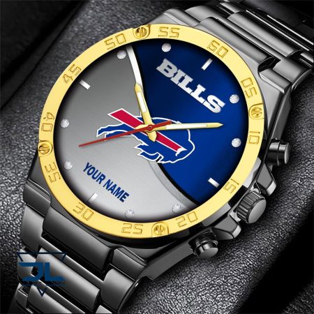 Buffalo Bills NFL Personalized Black Hand Watch Gifts For Fans