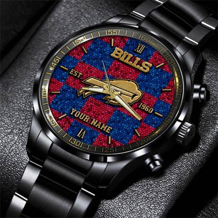 Buffalo Bills NFL Personalized Sport Black Watch Gifts For Fans
